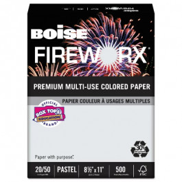 8.5X11 10M 20# (75 GSM) Smoke Gray Boise Fireworx Multipurpose Pastel Color