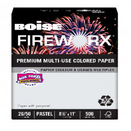8.5X14 12.72M 20# (75 GSM) Smoke Gray Boise Fireworx 30% PCW Recycled Multi