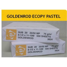 8.5X11 10M 20# (75 GSM) Goldenrod Ecopy Multipurpose Pastel Colors Letter S