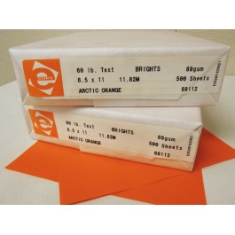 8.5X11 Arctic Orange Ecopy Brights Multipurpose 30% PCW Recycled Letter Siz