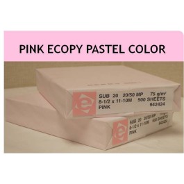 8.5X11 10M 20# (75 GSM) Pink Ecopy Multipurpose Pastel Colors Letter Size C
