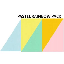 8.5X11 10M 20# (75 GSM) Rainbow Pastel Colors Green, Gold, Pink, Canary, Bl