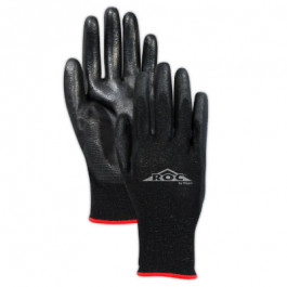 BP169 Size 7 Small Black Polyester Glove Shell With Polyurethane Black Coat