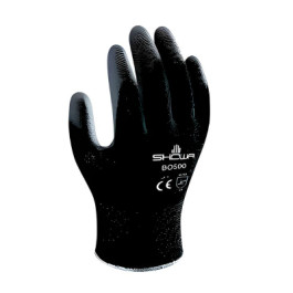 B0500BV Size 9 X-Large 13 Gauge Black With Polyurethane Palm Coating Vend P