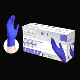 AINPF48100 X-Large 4 Mil Indigo Nitrile Exam Glove 10 Boxes/Case 100 Pair/B