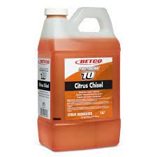 16747 Betco Citrus Chisel Non-Butyl Cleaner/Degreaser 2.0 Liter Bottle, 4 B