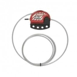Master Lock 6 Foot Red Thermoplastic Zenex Cable Lockout Loto Device, Each