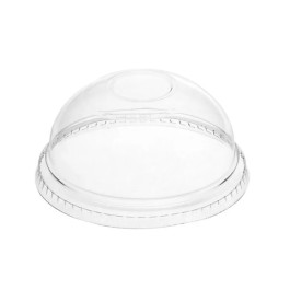 N66124 Stackable Clear Polyethylene Terephthalate (PET) Dome Lid For Use Wi