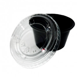 N69102 1.5 - 2 Ounce Clear Polyethylene Terephthalate (PET) Portion Cup Lid