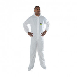 MP400 2X-Large Defender Ii White Microporous Disposable Coverall With Hood