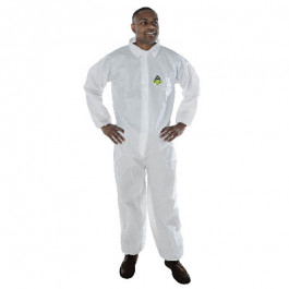 MP200 6X-Large Defender Ii White Microporous Disposable Coverall Zipper Fro