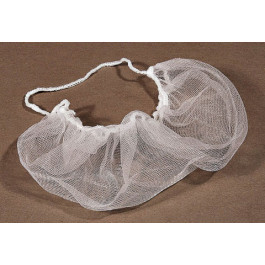 White Polyester Fine Mesh Beard Cover, 100 Each/bag, 10 Bags/case