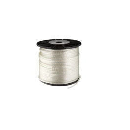CW4 SPL #4 1/8" X 1000' Solid Braid White Nylon Rope, 1000 Feet/roll