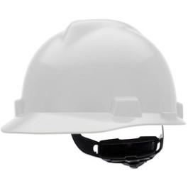 477482 Msa Fas-trac Large White V-gard Polyethylene Cap-style Hard Hat With