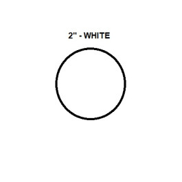 2" White Color Coding Circle Labels, 500 Each/roll