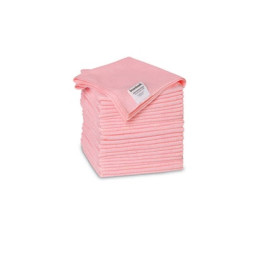 2164040 16" X 16" Pink Microfiber Cleaning Cloth, Case/8 Packages 24 Eac...