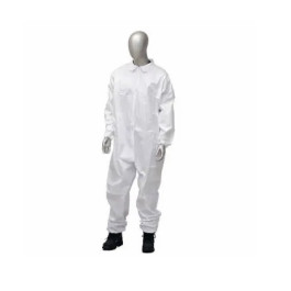 MPCV4XEW 4x-large White Microporous Disposable Coverall Zipper Front With F
