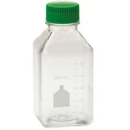 500ml Sterile Square Media Bottle Polyethylene Terephthalate (pet) Plast...