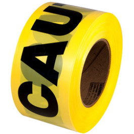 3" X 1000' 2 Mil Yellow Polyethylene Prime Guard Printed "caution" Barri...