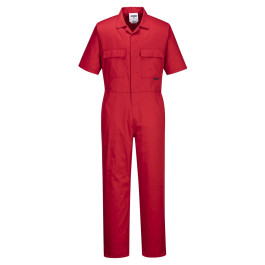 S996 Portwest 3x-large Short Sleeve Red Polycotton Coverall 40+ Upf Rated A
